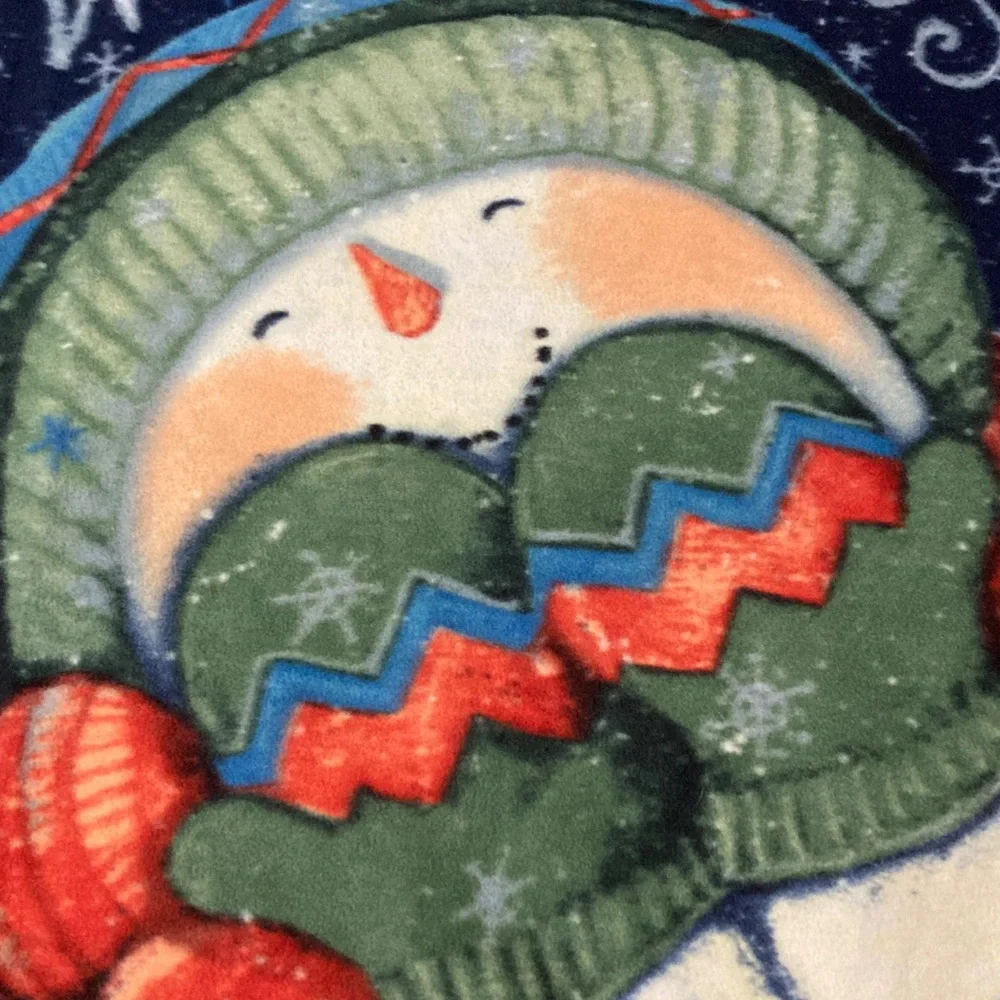 Festive Snowman Holiday Throw Blanket